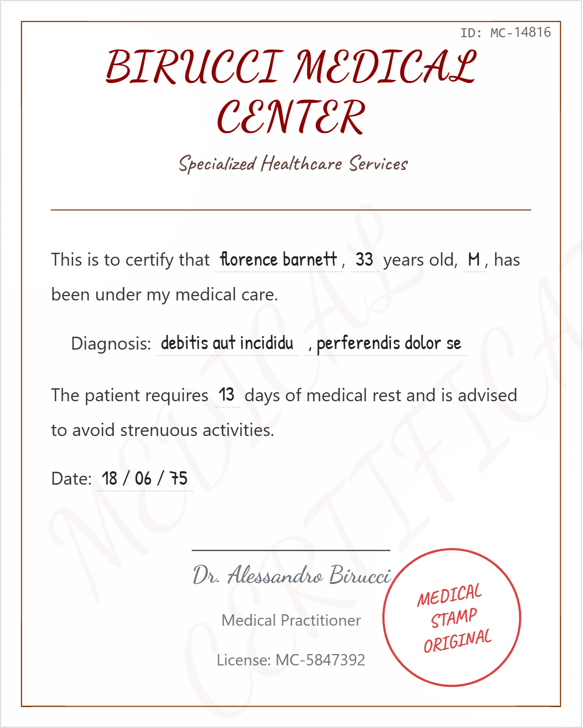 Template 4 - Birucci Medical Center Alt